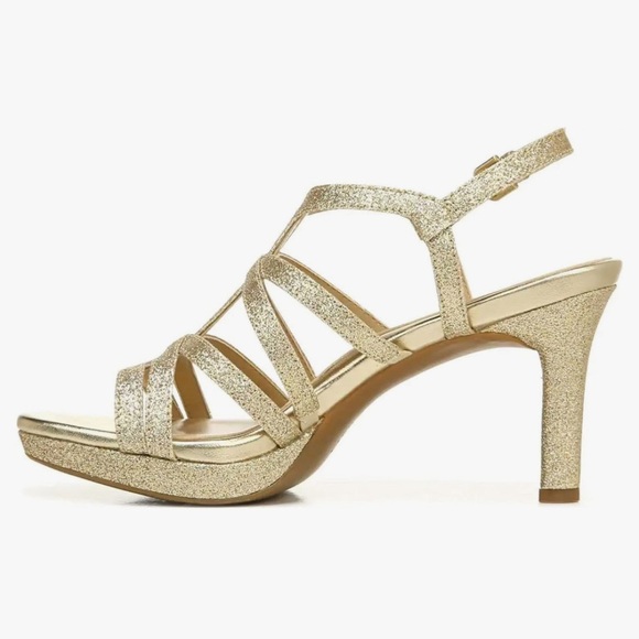 Naturalizer Baylor Gold Sandals. Size 8.5M. New! Price $48, I purchased for $89. - Picture 2 of 6